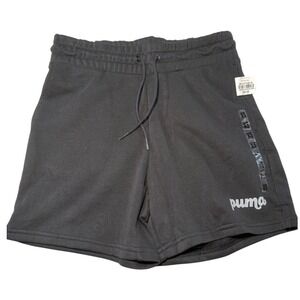 Puma Womens High Waisted Sweat Shorts Charcoal Grey XS NWT 682854-01